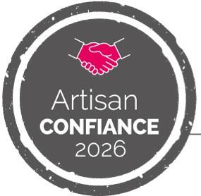 Une reconnaissance qui témoigne de notre engagement :  Artisan CONFIANCE 2026